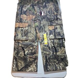 Mossy Oak Mens Multicolor Jungle Print Straight Leg Cargo Hunting Pants Size XL